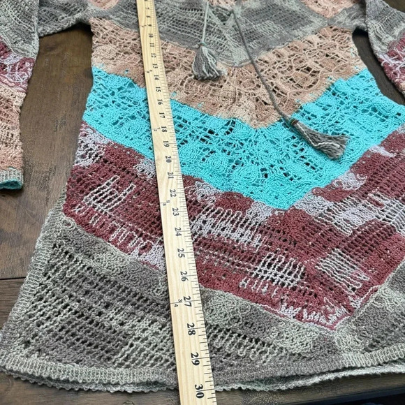 EUC Soft Surroundings boho tunic cover up. Open weave, sz small. - Picture 9 of 9